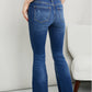 Zenana Frayed Trim Side Slit Jeans