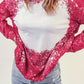 Contrast Splash Drop Shoulder Sweatshirt