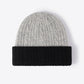 Contrast Cable-Knit Cuffed Beanie
