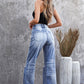 Distressed Bootcut Jeans