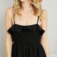 White Birch Full Size Spaghetti Strap Ruffled Maxi Dress