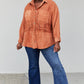 Davi & Dani Full Size Button-Up Spliced Lace Shacket