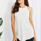 Zenana Sweet & Simple Full Size Halter Neck Tank in Ivory