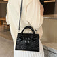 Textured PU Leather Crossbody Bag