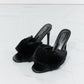 Cape Robbin Fur Strap Open-Toe Heels