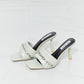 Cape Robbin Chain Detail Slide-On Heels in Sage