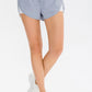 Two-Tone Drawstring Waist Faux Layered Athletic Shorts