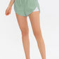 Two-Tone Drawstring Waist Faux Layered Athletic Shorts