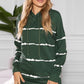 Tie Dye Striped Drop Shoulder Hoodie