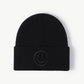 Smiley Face Rib-Knit Beanie
