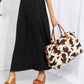 Animal Print Plush Weekender Bag