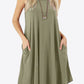 Curved Hem Pocket Tank Dress