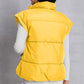 Zip Up Turtleneck Pocketed Vest Coat