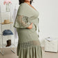 Sweet Lovely by Jen Isn't She Lovely Full Size Lace Detail Jumpsuit in Cactus