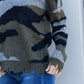 CY Fashion Full Size Multicolored Distressed V-Neck Sweater