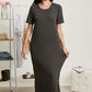 Zenana Think Cheerful Thoughts Full Size Maxi T-Shirt Dress