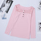 Contrast Lace Button Up Top