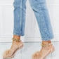 Cape Robbin Fur Strap Chain Detail Heels