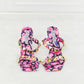 Cape Robbin Printed Studded Stiletto Heels in Pink