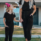 Belted V-Neck Jogger Jumpsuit