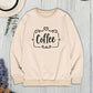 COFFEE Round Neck Dropped Shoulder Sweatshirt