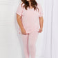 Zenana Self Love Full Size Brushed DTY Microfiber Lounge Set in Dusty Pink