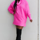 Davi & Dani Full Size Cowl Neck Dolman Sleeve Tunic Sweater