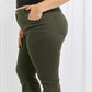 Zenana Clementine Full Size High-Rise Bootcut Jeans in Dark Olive