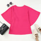 V-Neck Cloak Sleeve Blouse