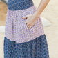 CY Fashion Full Size Color Block Ditsy Floral Skirt