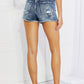 Vervet by Flying Monkey Full Size Raw Hem Denim Shorts