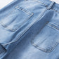 Button Fly Center Seam High Rise Jeans