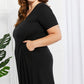 Zenana Simple Wonder Full Size Pocket Maxi Dress in Black