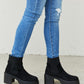 Weeboo Strive For More Chunky Sole Sock Booties in Black