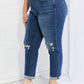 Vervet by Flying Monkey Full Size Distressed Cropped Jeans with Pockets