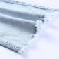Distressed Frayed Trim Flared Jeans