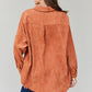 Davi & Dani Full Size Button-Up Spliced Lace Shacket