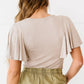 White Birch Apple of My Eye Full Size Flutter Sleeve Bodysuit