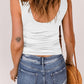 Strappy Detail Scoop Neck Tank Top