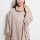 CY Fashion Leaves are Changing Full Size Cowl Neck Sweater