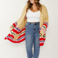Davi & Dani Loveliest Smile Full Size Striped Longline Cardigan