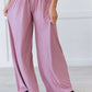 Zenana Easy Breezy Full Size Palazzo Pants in Light Rose