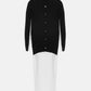 Two-Tone Faux Layered Slit Dress