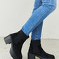 Weeboo Strive For More Chunky Sole Sock Booties in Black