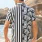 Striped Animal Short Sleeve Shirt