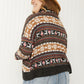 CY Fashion Reindeer Retreat Full Size Fair Isle Christmas Sweater
