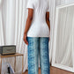 V-Neck Tee and Printed Pants Lounge Set