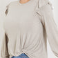 CY Fashion Addicted to You Ruffle Shoulder Top