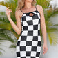 Checkered Spaghetti Strap Mini Dress
