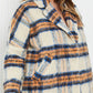 Davi & Dani Full Size Plaid Open Front Jacket with Pockets